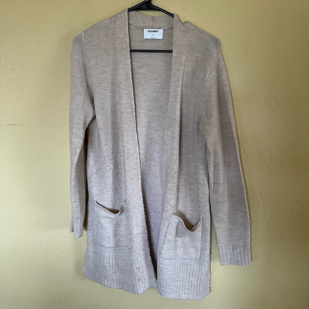 Old Navy Women's Beige Open-Front Cardigan